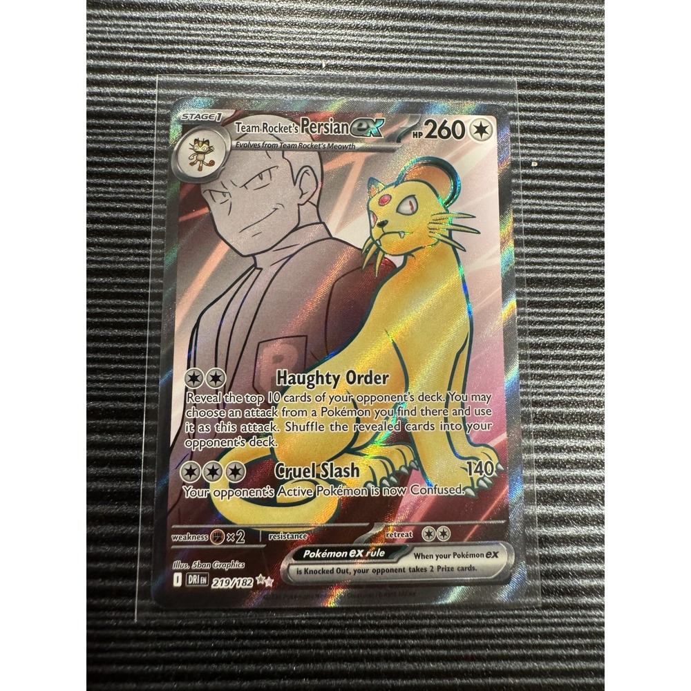 Team Rocket's Persian ex - Ultra Rare SV10: Destined Rivals 219/182 NM